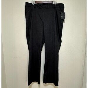 Rekucci Women's Pants 20W Black Charcoal Bootcut Pull-On Ease Comfort NWT